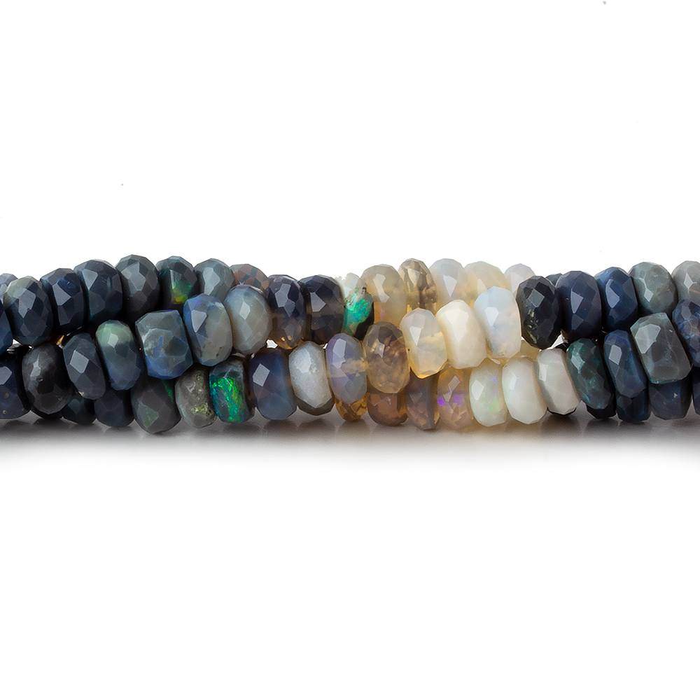 3.5-5.5mm Australian Opal Beads Faceted Rondelles 18 inch 190 beads AA