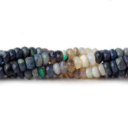 3.5-5.5mm Australian Opal Beads Faceted Rondelles 18 inch 190 beads AA