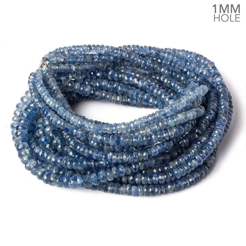 3.5-5.5mm Kyanite faceted rondelle beads 16 inches 180 pieces 1mm drill hole