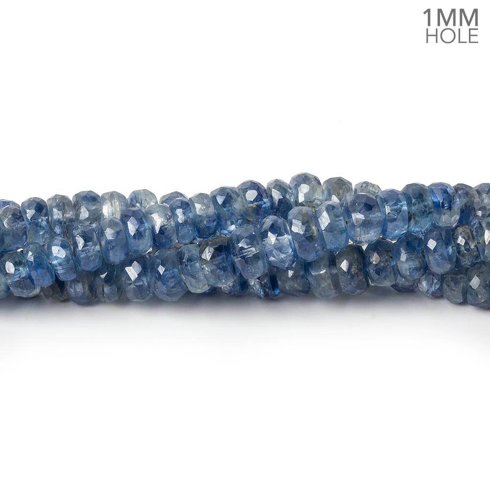 3.5-5.5mm Kyanite faceted rondelle beads 16 inches 180 pieces 1mm drill hole