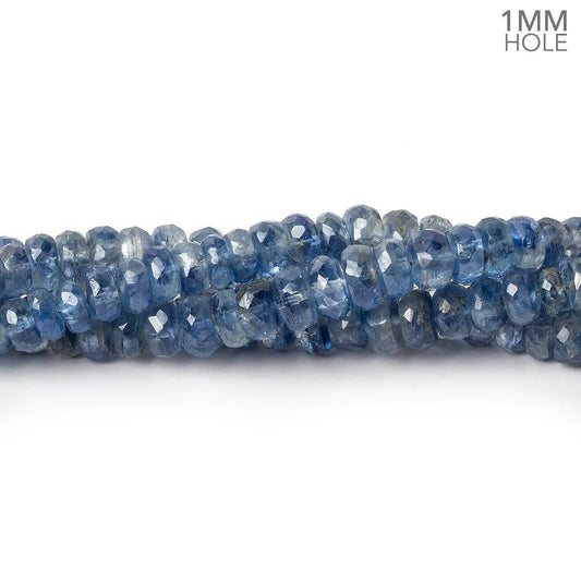 3.5-5.5mm Kyanite faceted rondelle beads 16 inches 180 pieces 1mm drill hole