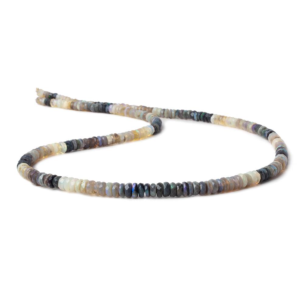 3.5-5.5mm Multi Color Australian Opal faceted rondelle beads 18 inch 180 pieces AA