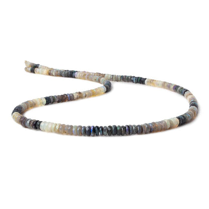 3.5-5.5mm Multi Color Australian Opal faceted rondelle beads 18 inch 180 pieces AA