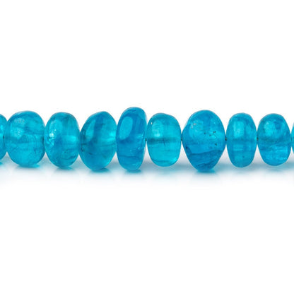 3.5-5.5mm Neon Blue Apatite Plain Rondelle Beads 17.5 inch 145 pieces AA