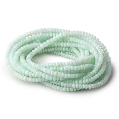 3.5-5.5mm Pale Chrysoprase Plain Rondelle Beads 18 inch 151 pieces