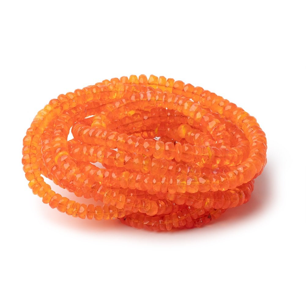 3.5-5.5mm Tangerine Ethiopian Opal Faceted Rondelle Beads 16 inch 172 pieces AA