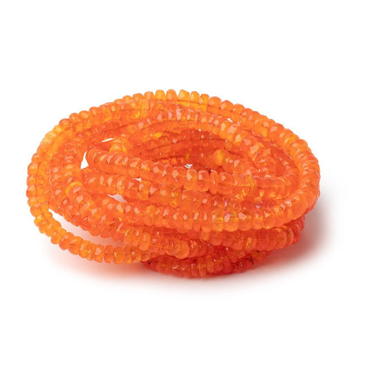 3.5-5.5mm Tangerine Ethiopian Opal Faceted Rondelle Beads 16 inch 172 pieces AA