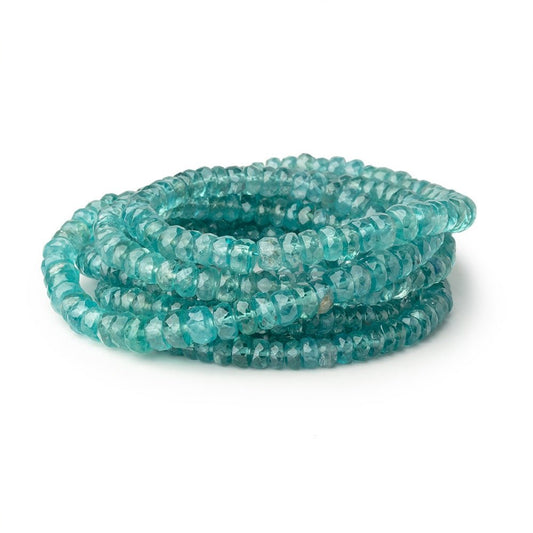 3.5-5.5mm Teal Kyanite Faceted Rondelle Beads 16 inch 162 pieces AA