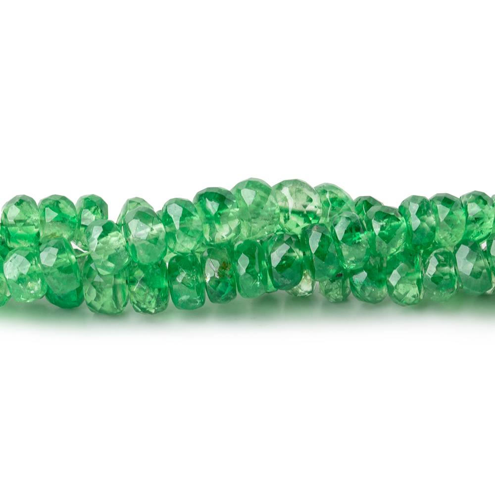 3.5-5.5mm Tsavorite Garnet Faceted Rondelle Beads 16 inch 164 pieces AA