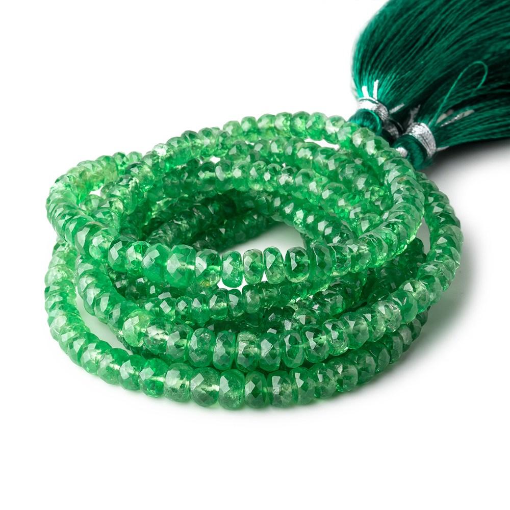3.5-5.5mm Tsavorite Garnet Faceted Rondelle Beads 16 inch 164 pieces AA