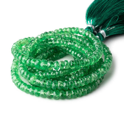 3.5-5.5mm Tsavorite Garnet Faceted Rondelle Beads 16 inch 164 pieces AA