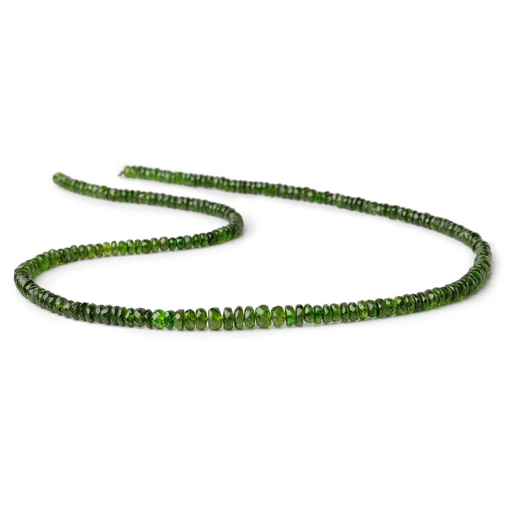 3.5-4mm Chrome Diopside faceted rondelle Beads 18 inch 210 pieces