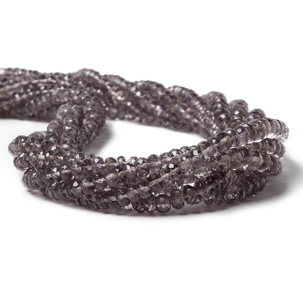 3.5-5mm Dark Purple Scapolite faceted rondelle beads 18 inch 200 pieces