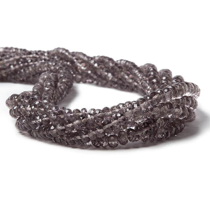 3.5-5mm Dark Purple Scapolite faceted rondelle beads 18 inch 200 pieces
