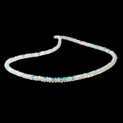 3.5-5mm Ethiopian Opal Faceted Rondelles 16.5 inch 166 Beads AAA
