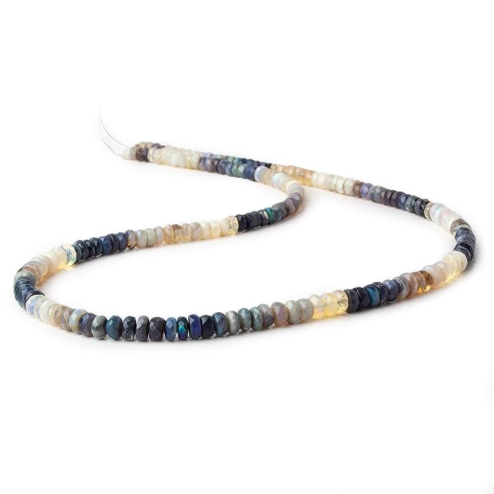 3.5-5mm Multi Color Australian Opal faceted rondelle Beads 18 inch 185 pieces