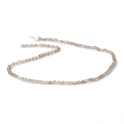 3.5-5mm Smoky Quartz Straight Drill Tear Drop 14.5 inch 63 Beads