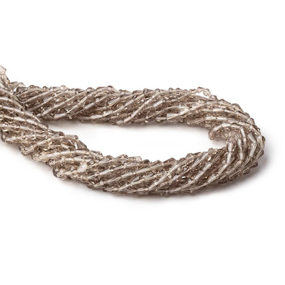 3.5-5mm Smoky Quartz Straight Drill Tear Drop 14.5 inch 63 Beads