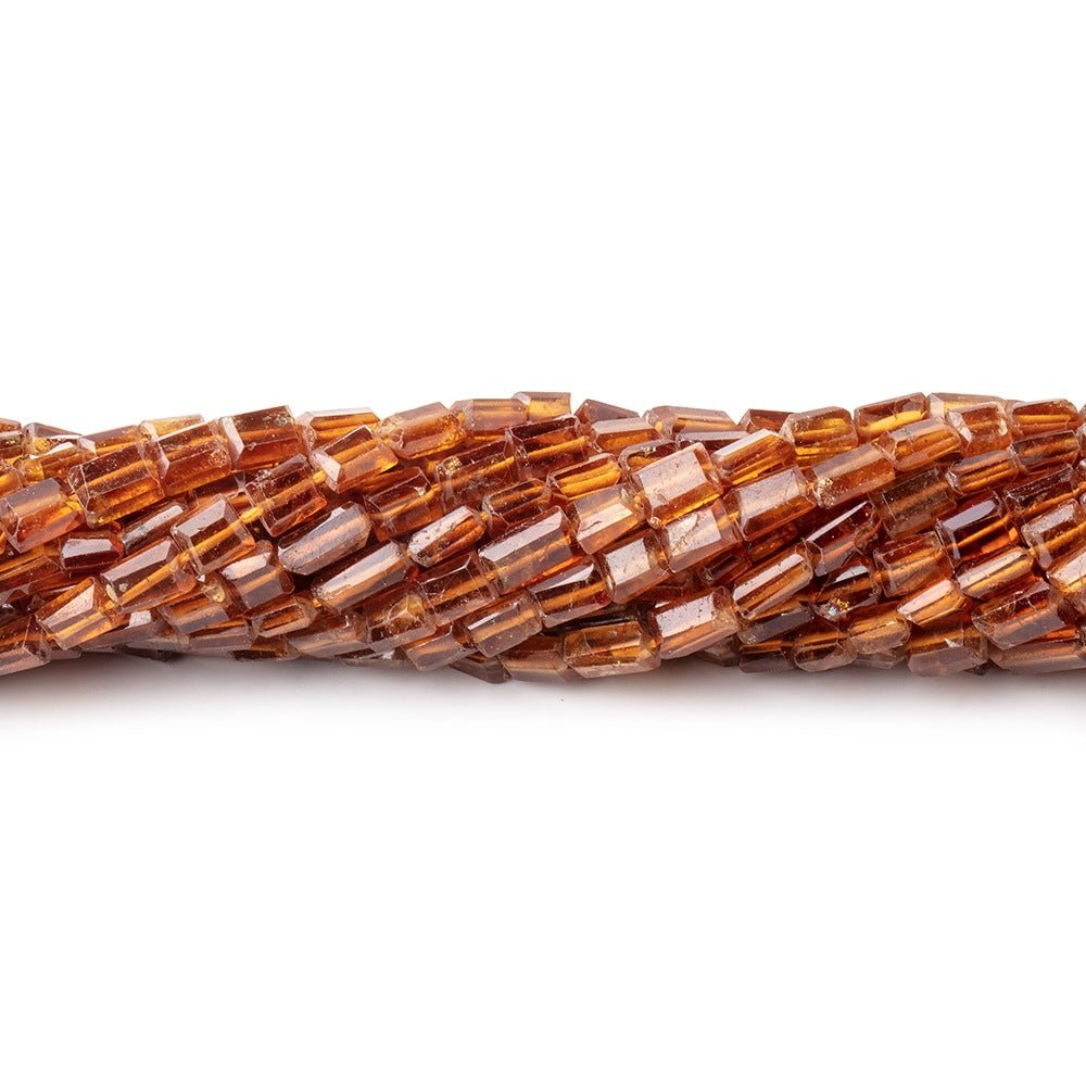 3.5-5mm Spessartite Garnet Faceted Rectangle Beads 14 inch 74 pieces