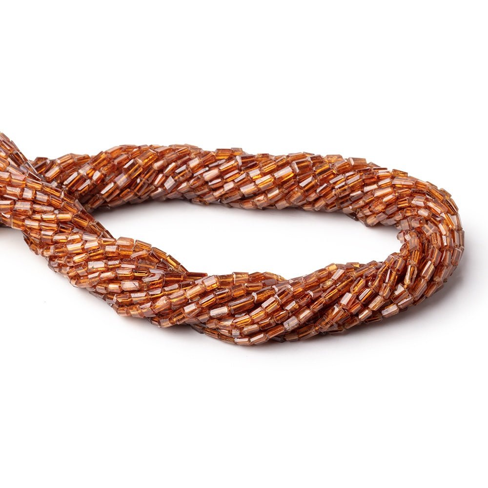 3.5-5mm Spessartite Garnet Faceted Rectangle Beads 14 inch 74 pieces