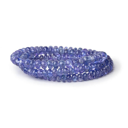 3.5-5mm Tanzanite Plain Rondelle Beads 15.75 inch 140 pieces AA