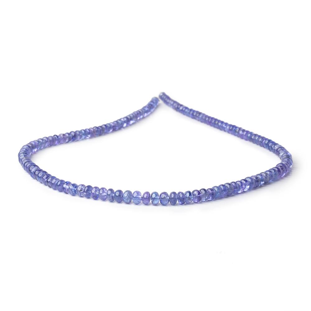3.5-5mm Tanzanite Plain Rondelle Beads 15.75 inch 140 pieces AA