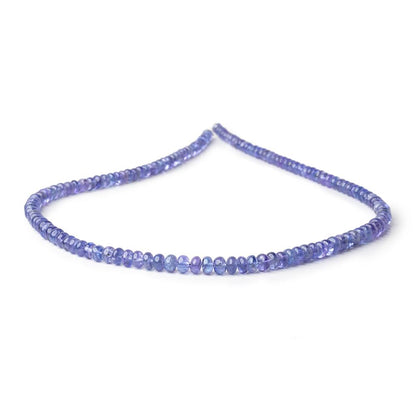 3.5-5mm Tanzanite Plain Rondelle Beads 15.75 inch 140 pieces AA