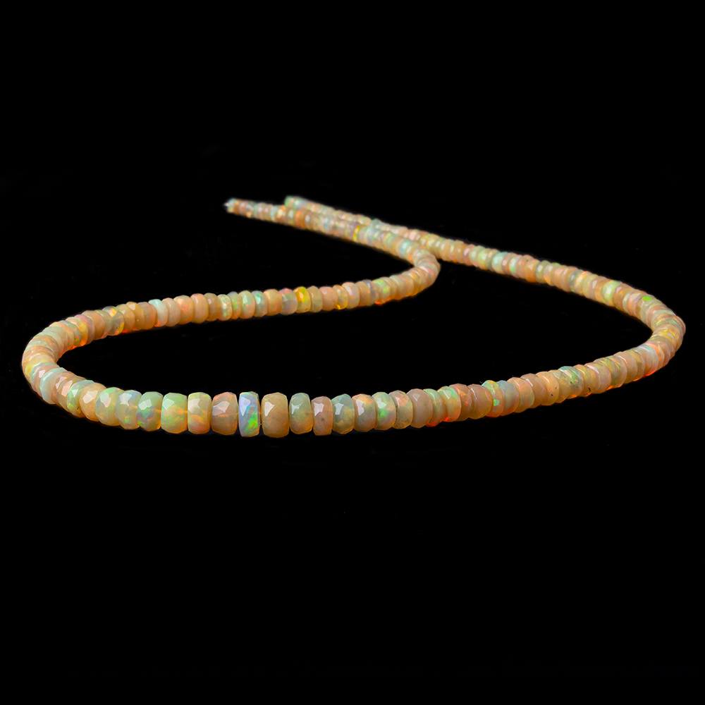 3.5-6.5mm Ethiopian Opal Faceted Rondelles 18 inch 190 beads AAA