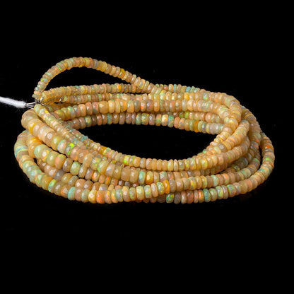 3.5-6.5mm Ethiopian Opal Faceted Rondelles 18 inch 190 beads AAA