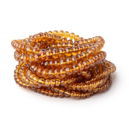 3.5-6.5mm Hessonite Garnet Plain Rondelle Beads 15.5 inches 117 pieces