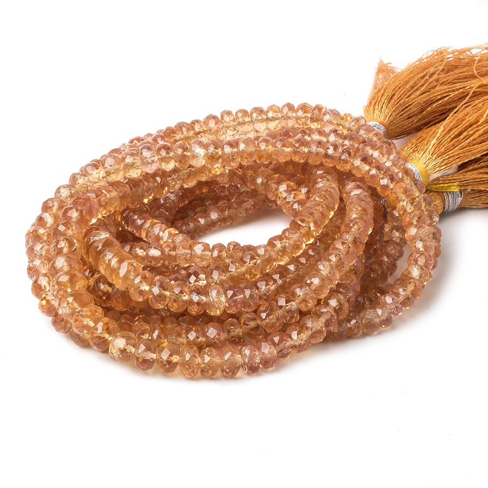 3.5-6.5mm Imperial Topaz Faceted Rondelle Beads 16.5 inch 162 pieces