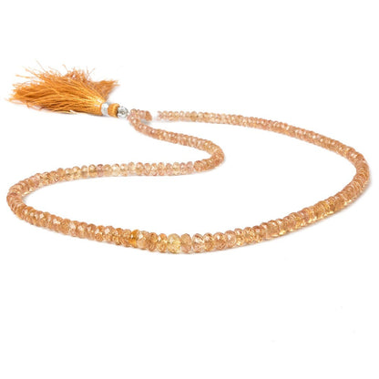 3.5-6.5mm Imperial Topaz Faceted Rondelle Beads 16.5 inch 162 pieces
