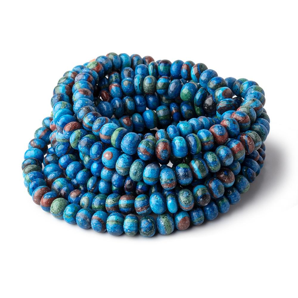 3.5-6.5mm Rainbow Calsilica Plain Rondelle Beads 17 inch 116 pieces