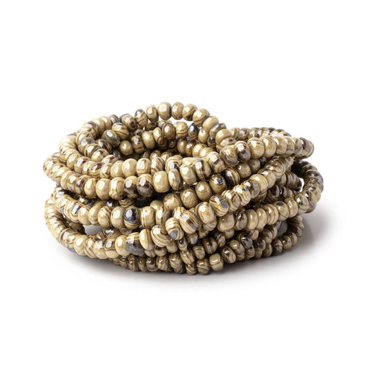 3.5-6.5mm Schalenblende Plain Rondelle Beads 18 inch 139 pieces