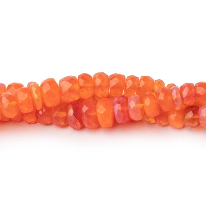 3.5-6.5mm Tangerine Ethiopian Opal Faceted Rondelle Beads 15.5 inch 145 pieces AA