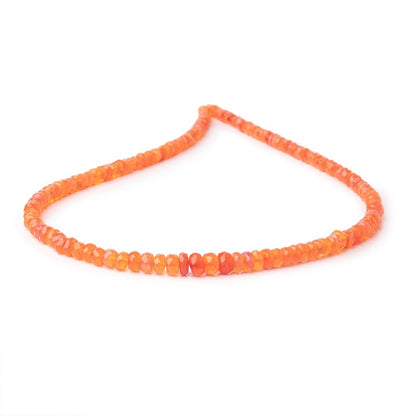 3.5-6.5mm Tangerine Ethiopian Opal Faceted Rondelle Beads 15.5 inch 145 pieces AA
