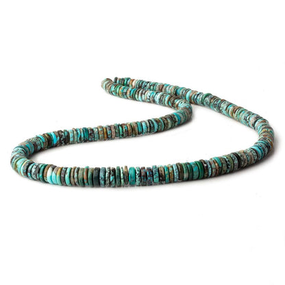 3.5-6.5mm Turquoise plain heshi beads 17 inch 300 pieces