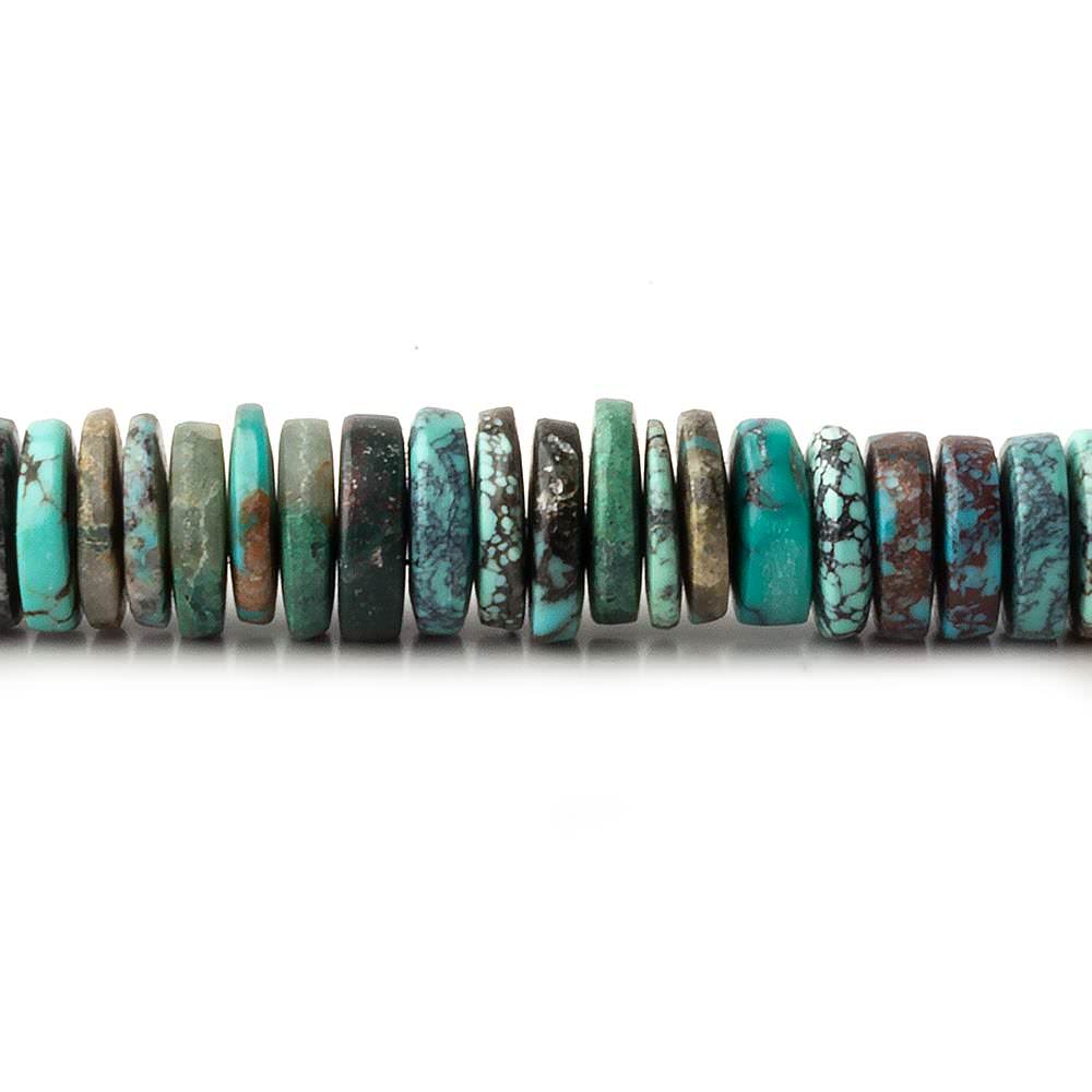 3.5-6.5mm Turquoise plain heshi beads 17 inch 300 pieces