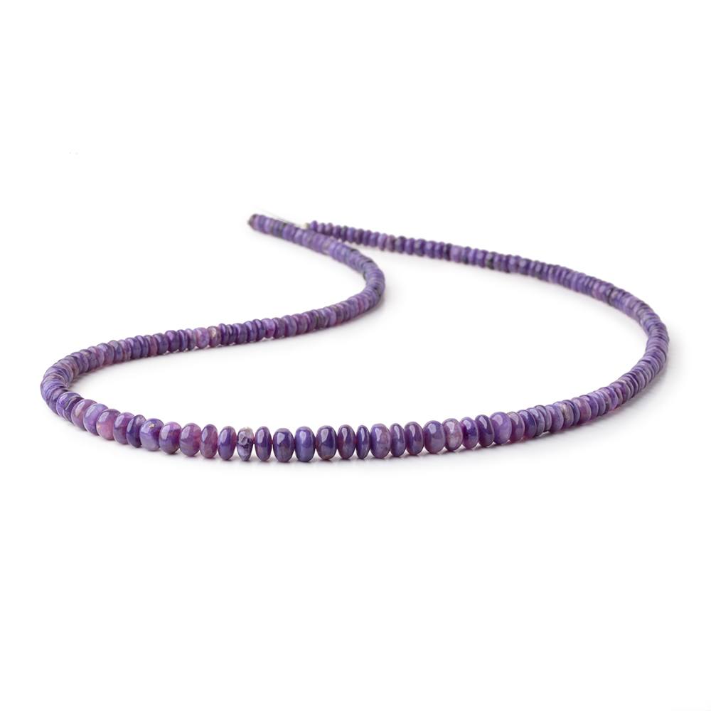 3.5-6mm Charoite Plain Rondelle Beads 17.75 inch 190 pieces AAA