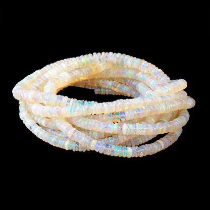 3.5-6mm Ethiopian Opal Faceted Heishi Beads 17 inch 245 pieces AAA