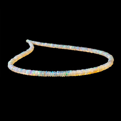 3.5-6mm Ethiopian Opal Faceted Heishi Beads 17 inch 245 pieces AAA