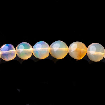 3.5-6mm Golden Ethiopian Opal Plain Round Beads 16 inch 92 pieces AA