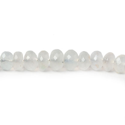 3.5-7.5mm Aqua Green Chalcedony faceted rondelles 18 inches 135 beads A