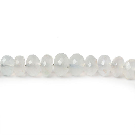3.5-7.5mm Aqua Green Chalcedony faceted rondelles 18 inches 135 beads A