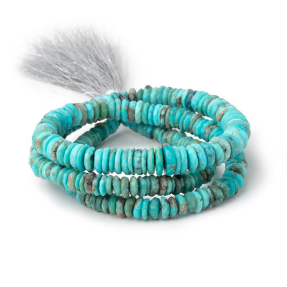 3.5-7.5mm Sleeping Beauty Turquoise Faceted Heishi Beads 16 inch 254 pieces AA