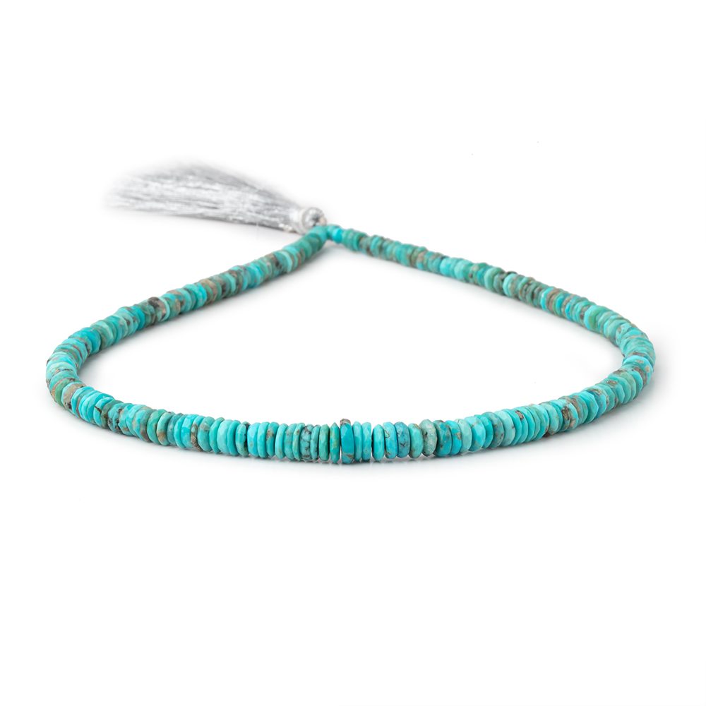 3.5-7.5mm Sleeping Beauty Turquoise Faceted Heishi Beads 16 inch 254 pieces AA