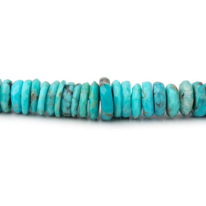 3.5-7.5mm Sleeping Beauty Turquoise Faceted Heishi Beads 16 inch 254 pieces AA