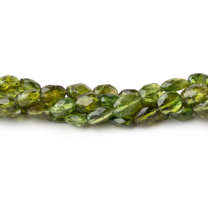 3.5-7mm Green Tourmaline Faceted Oval Beads 14.5 inch 67 pieces