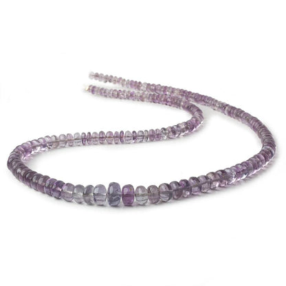 3.5-7mm Shaded Purple Fluorite plain rondelle beads 18 inch 160 pieces