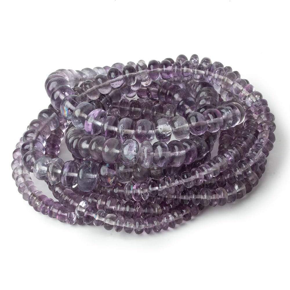 3.5-7mm Shaded Purple Fluorite plain rondelle beads 18 inch 160 pieces
